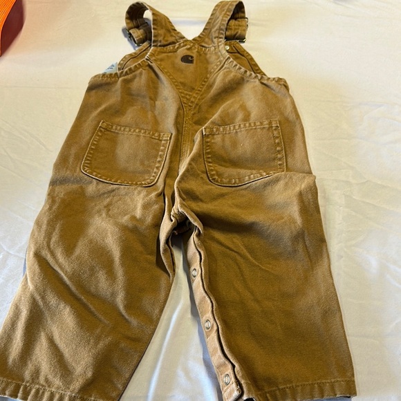 Carhartt Brown Overalls Durable Bib Style - Picture 6 of 9